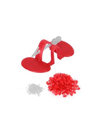 Moveevo Orta Boy İki Asma Tavuk Gözlüğü - Kanat, Yumurta Ve Tavşan Kuyruğu Kırpmayı Engeller - 100 Adet/ Paket Plastik Malzeme