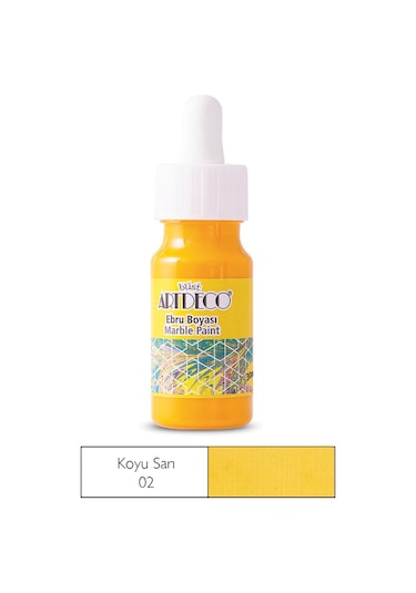 Artdeco Ebru Boyası 30Ml - Koyu Sarı