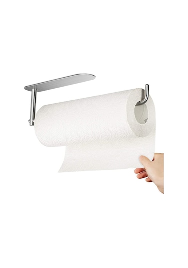 Zift Unique Paslanmaz Çelik Yapışkanlı Kağıt Havlu Askılığı Kağıt Havluluk Çelik