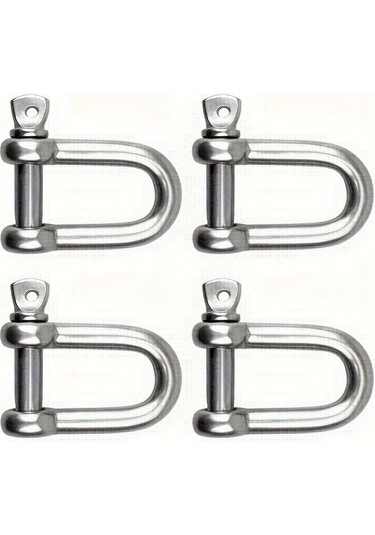 Besthome1 Tcherchı 4 Parça Ağır Hizmet 304 Paslanmaz Çelik D Pranga Gümüş Gümüş