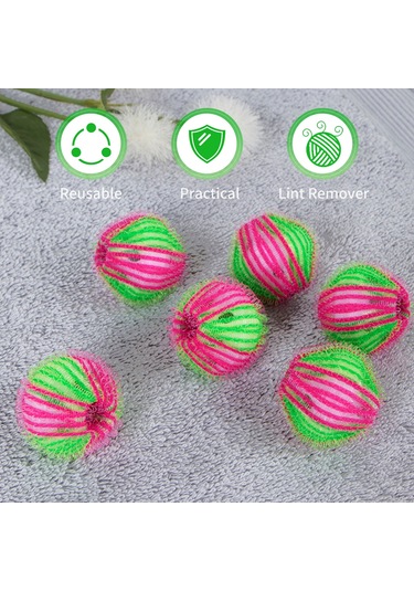 Mufunye 6 Adet Mavi Beyaz 3.5cm Bulaşık Makinesi Kuruş Temizleyici Topları - Saç Ve Toka Alıcı, Kumaşları Kirden Temizler, Çıvrilmeyi Azaltır Mavi