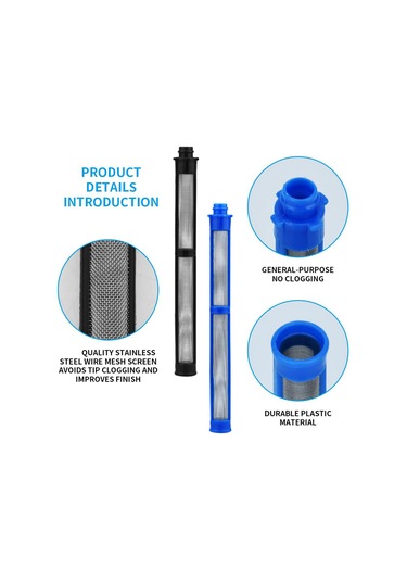 Xurunkeji Yüklenici Iı Ve Ftx Iı İçin Havasız Sprey Tabancası Filtresi 287033 Ve 287032, Lateks 100 Mesh Ve Lateks 60 Mesh 24 Adet