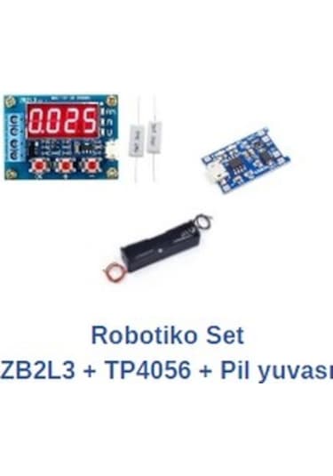 Zb2l3 18650 Lityum Pil Kapasite Ölçer +tp4056 + Pil Yuvası Seti