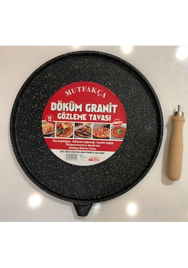 Mutfakça Döküm Gözleme Bazlama Krep Et Balık Tavası 36 CM