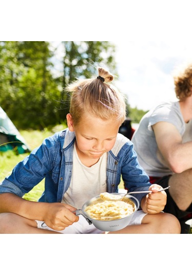 Symbee 4'lü Paket 260ml Çelik Konik Kase - Katlanabilir Kollü, Ev Ve Dış Mekan İçin Elverişli Çok Renkli