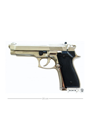 Denix Dekoratif Replika Baretta 92f Tabanca 9 Mm, İtalya 1975