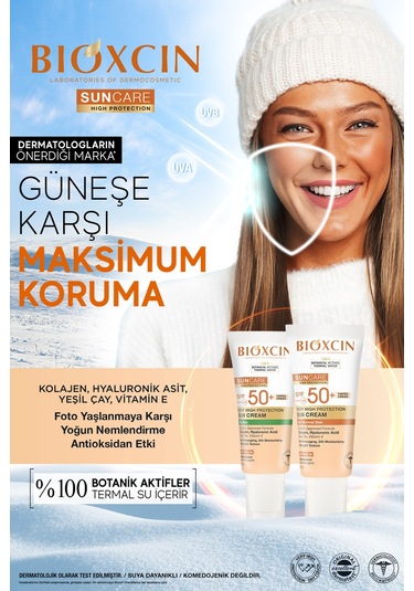 Bioxcin Sun Care Kuru Ciltler Için Güneş Kremi Spf 50 50 ml - Renkli