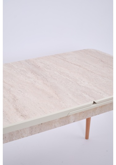 Göksu Traverten Boyalı Mdf Mutfak Masa Takımı 80x130