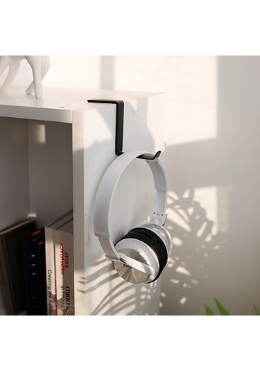 Sones 2 Adet Jd045 Bilgisayar Başlığı Kulaklık Askısı Çok İşlevli Metal Sergileme Rafı Siyah