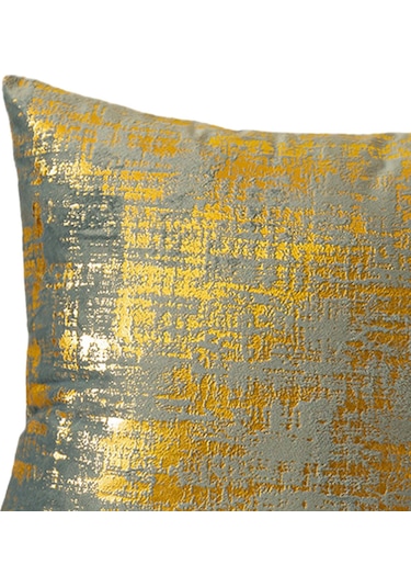 Suntek Yaldızlı Kadife Yastık Kılıfı, 45x45cm Ev Dekoru Altın