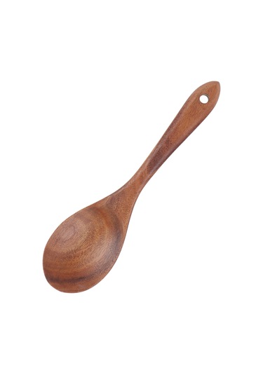 Konesam Sağlıklı Güvenilir Tam Tekne Ağacı Mutfak Kaşığı - 26x6.5cm, Dayanıklı, Doğal Dokulu, Kolay Temizlenir Diğer