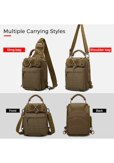 Xindoker Outdoor Çok Amaçlı Loya Çanta - Tek Omuzlu/çapraz Taşınabilir, Oxford Kumaş, Koyu Renk, Balıkçılık Malzemeleri İçin Tasarlanmıştır