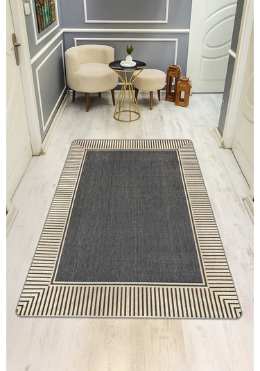 Modern Desenli Dijital Baskı Kaymaz Taban Halı H0956 Renkli