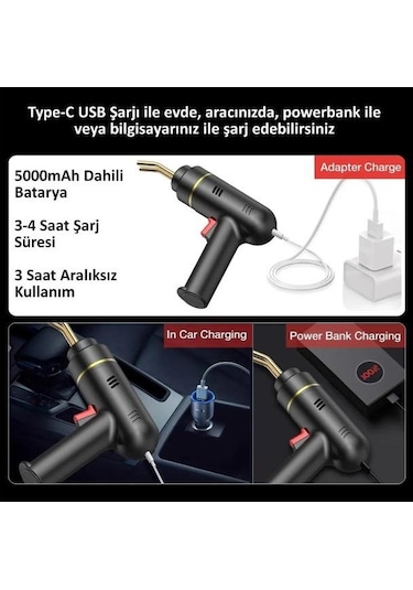 Schulzz 200 W 600 Adet Tel 5000 Mah Batarya Desteği Şarjlı Tampon Plastik Parça Tamir Kaynak Makinesi