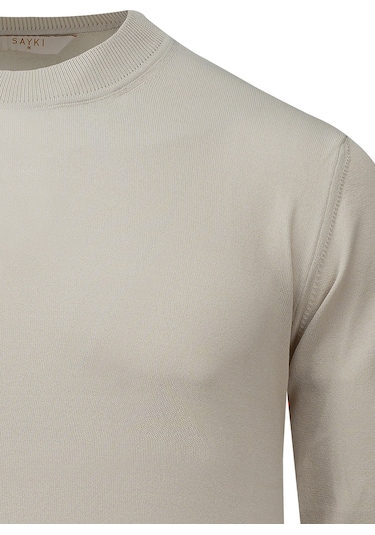 Hatemoğlu Ekru Regular Fit Yarım Balıkçı Yaka Rayon Kazak 2977638 Ekru