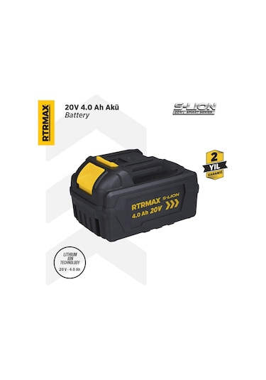 Rtrmax RTS5004 Smart-Lion 20V Akü Yedek Batarya 4.0 Ah
