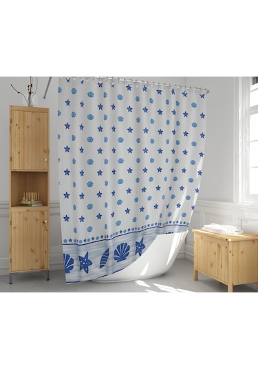 Zethome Evdy Banyo Duş Perdesi 4910 Tek Kanat 1X110x200 Çok Renkli