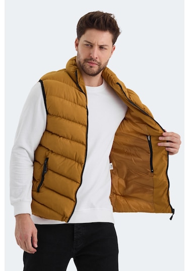 Slazenger HAMMER I Erkek Şişme Yelek Hardal Yelek