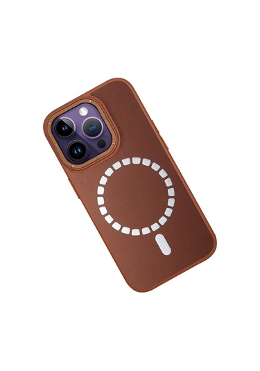 İphone 13 Pro Kılıf Hbc-156 Forum Magneticsafe Kapak - Kahverengi
