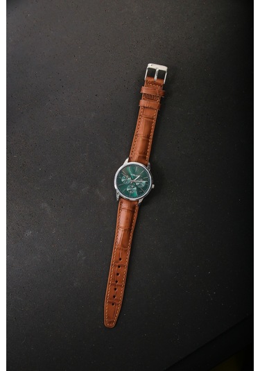 Hakiki Deri 18mm Akıllı Pimli Saat Kordonu Taba