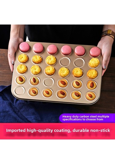 Youtek Ev Fırını Hamuru Kalıbı: 15'li Altın Kaplama, Macaron-kurabiye-kakaolu Gevrekler İçin Anti Yapışkan, Ev Hamuru Araçları Diğer