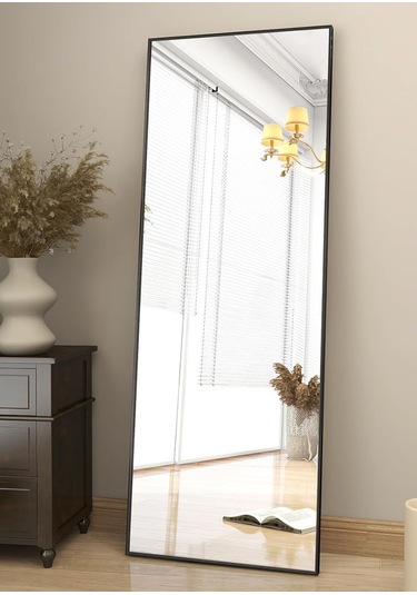 İva 162x55 Ayaklı, Asılı Veya Duvara Yaslı, Yer Aynaları,oturma Odası, Yatak Odası, Giyinme Odası Siyah