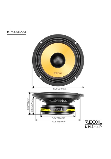 Recoil Lm8-4p 20cm Midrange 320w