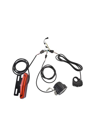 Far Ve Kuyruk Işığı Seti 24-48v Ebike Sinyalleri Ön Ve Arka Işık Elektrikli Bisiklet Işık Korna Kitleri Binicilik İçin Anahtar Diğer