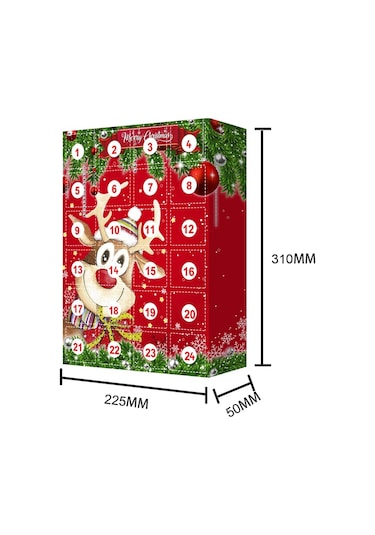 Çocuklar İçin 24 Parça Reçine Anahtarlık Dekorlu Noel Advent Takvimi