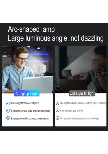 Youtek V15 Klipsli Telefon Aydınlatma Lambası - 2500k-9000k Renk Sıcaklığı, 1000mah Pil, Taşınabilir Selfie Işığı