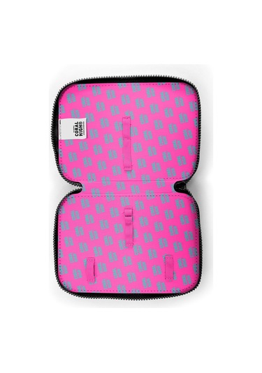 Coral High Kahverengi Leopar Desenli Çift Katlı Kalem Çanta 11147 Kahverengi - Siyah