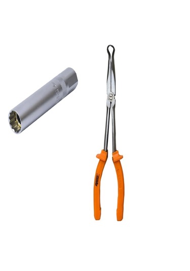 14mm 9cm Buji Lokması Yıldız Mıknatıslı Lokma Buji Pensesi Rico