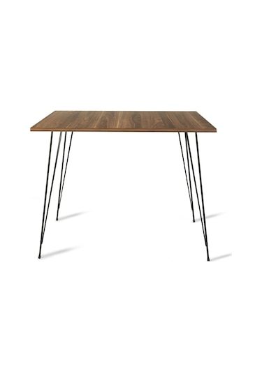 Pasific Home Sandalf Metal Ayaklı Mutfak Masası Kare 90x90 Ceviz