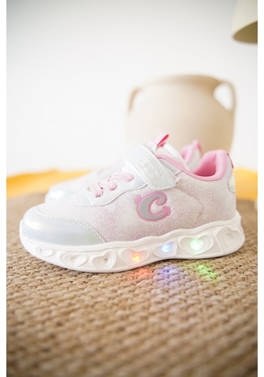 Yuki Cırtlı Kız Çocuk Sneaker Spor Ayakkabı Gümüş