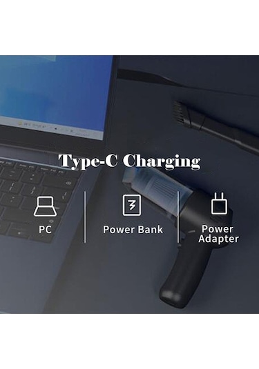 Novahub Powerful 9kpa, Portable Cordless Vacuum - 2 Attachments Güçlü 9kpa Emişli, Taşınabilir Ve Şarjlı El Süpürgesi - 2 Nozullu