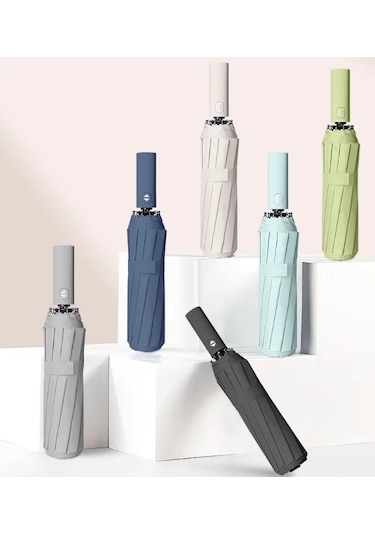 Bliss Umbrella 12 Telli Otomatik Şemsiye Mavi