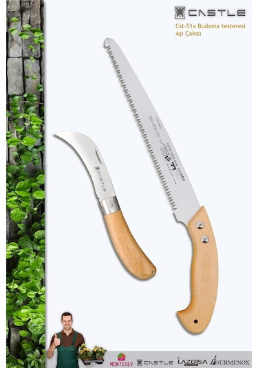 Budama Seti 2'li Budama Testeresi Budama Çakısı Aşı Çakısı Bıçağı