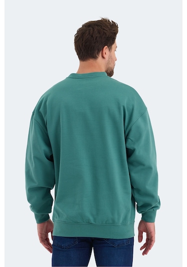 Slazenger Vadık 2li Set Erkek Koyu Gri - Yeşil Sweatshirt Koyu Gri - Yeşil