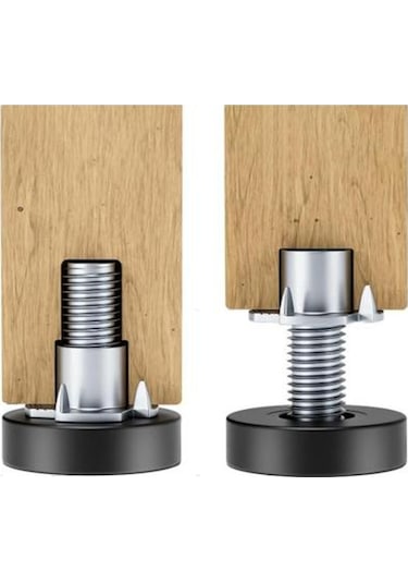 12 Adet Evrensel Mobilya Tesviye Ayakları T-somun İle Güçlü Yük Taşıyan İplik Ayarlanabilir Dengeleyiciler Dolap Sandalye Masa Ayakları