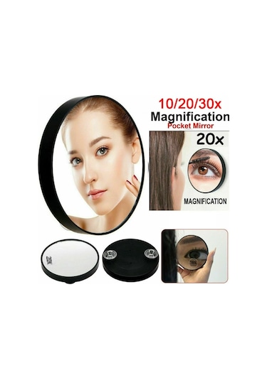 Makyaj Aynası 10/20/30x Büyüteçli Ayna Siyah 10x 10x Siyah 10x-10x Siyah 10x-10x Diğer