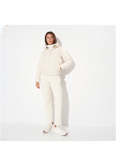 Puma Essentials Light Padded Kadın Beyaz Kapüşonlu Mont Beyaz
