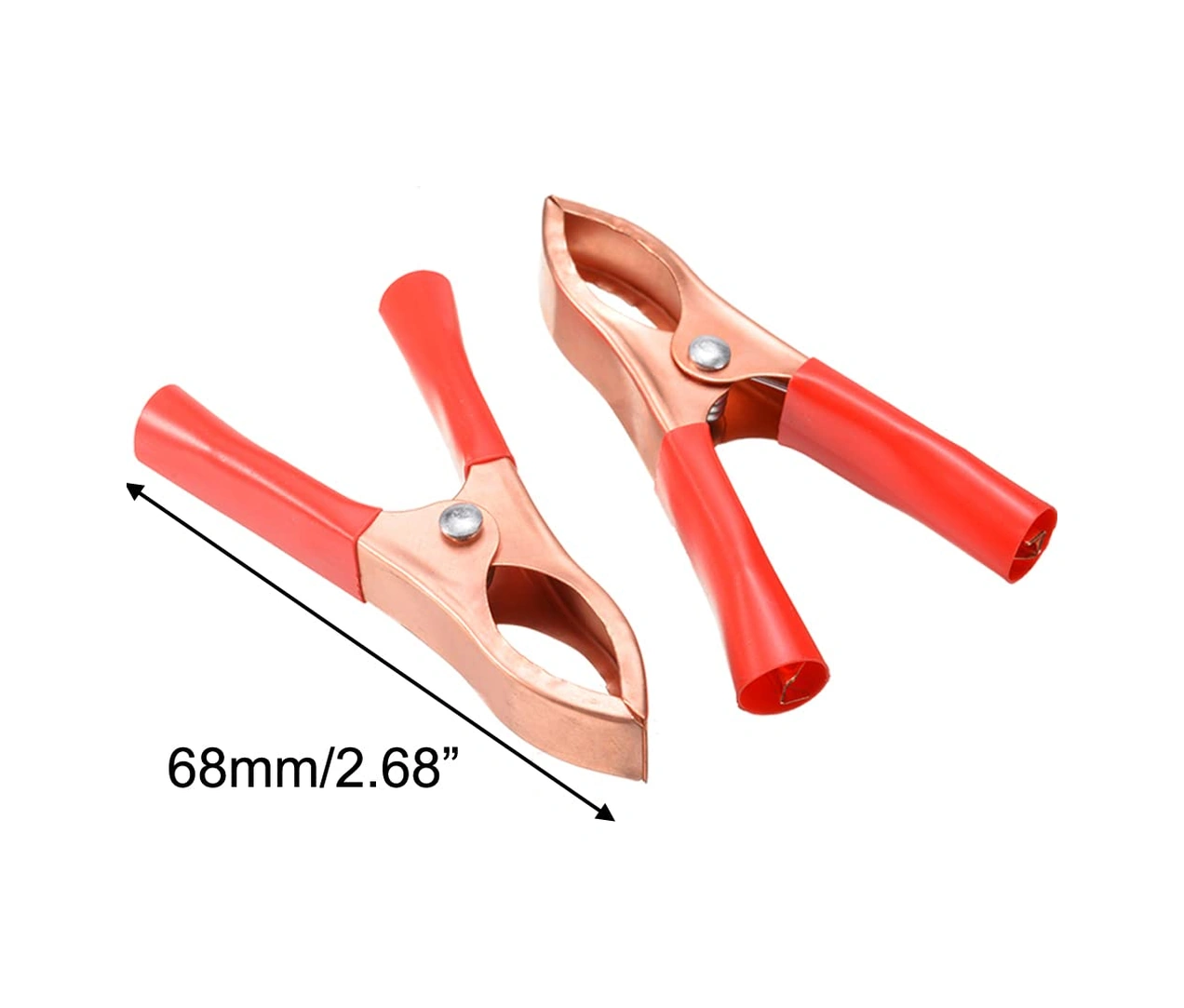 Mini Akü Takviye Batarya Maşası Krokodil Kıskaç Yalıtımlı Siyah Kırmızı 1 Takım Set