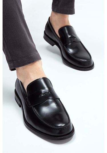 Tamer Tanca Erkek Hakiki Deri Siyah Açma Makosen Ayakkabı 183 11611 Erk Ayk Y23 Siyah