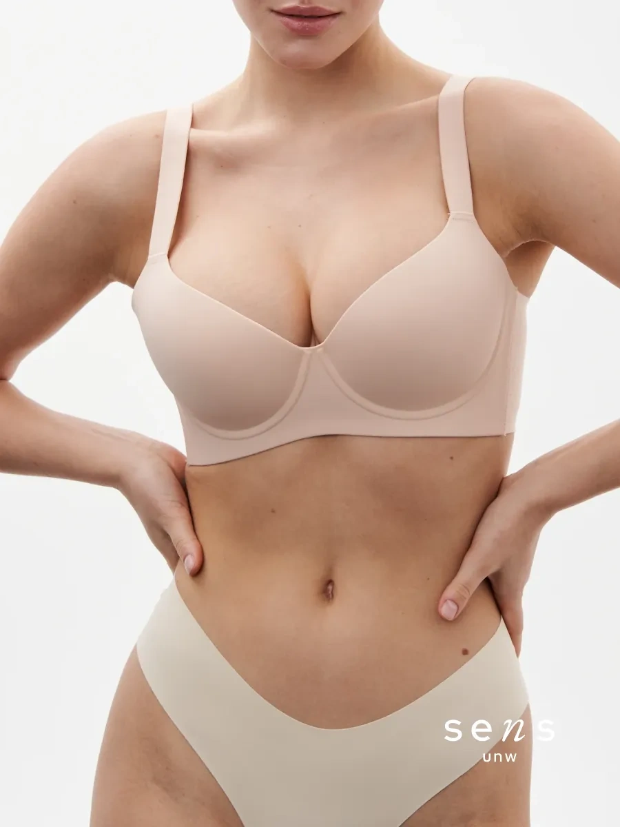 Sens Dantel Destekli Dikişsiz Bej Sütyen 303516246 Bej