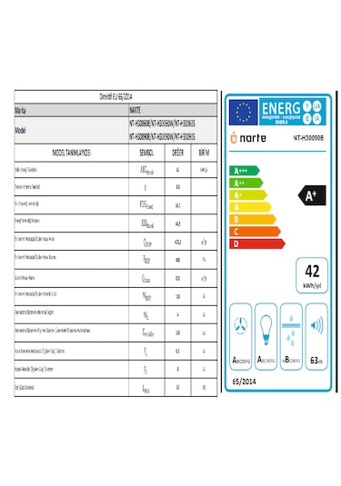 Narte NT-H30090B 90 CM Respiro Davlumbaz + Hava Temizleme Filtresi