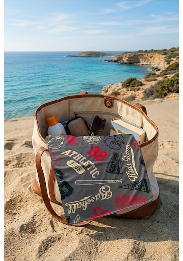 Game Day Gri - Antrasit Plaj Havlusu 70 X 150 Cm Gri - Antrasit