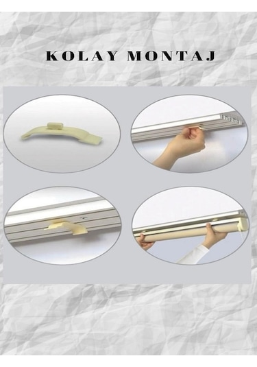 Geniş Pliseli Etek Dilimli Ekru Beyaz Zebra Stor Güneşlik Perde Beyaz