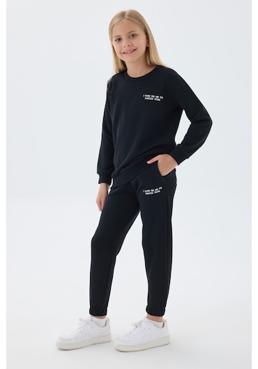 Rolypoly Kız Çocuk Siyah Eşofman Takımı Rp3502-c-v1 Siyah