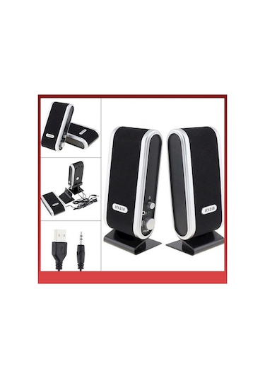 Powermaster Hy-218 İnce Tasarım 2.0 Siyah 1+1 Usb Speaker 9533 ...