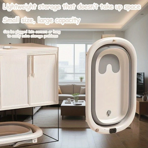 Willowhaven Katlanır Banyo Küveti Oturma Yatma Pp Hafif Bej Kaymaz Taban Coffee Colour Kahverengi